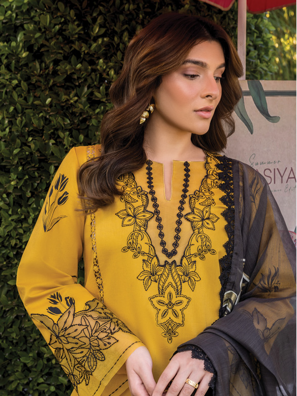 Rang Rasiya Florence Embroidered Lawn Unstitched 3Pc Suit D-12 MIRHA