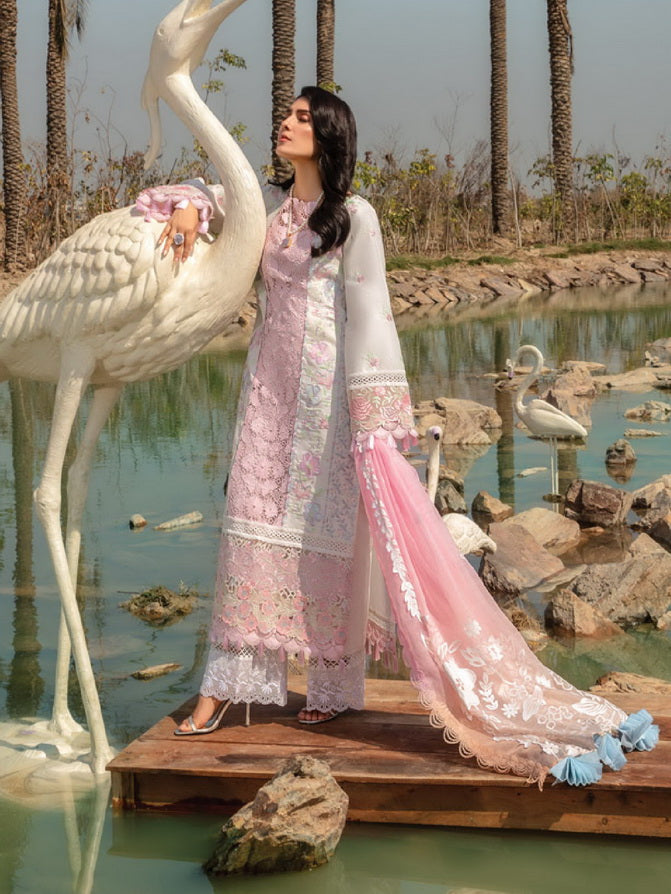 Rang Rasiya Premium Embroidered Lawn Unstitched 3Pc Suit D-12 HOORAIN