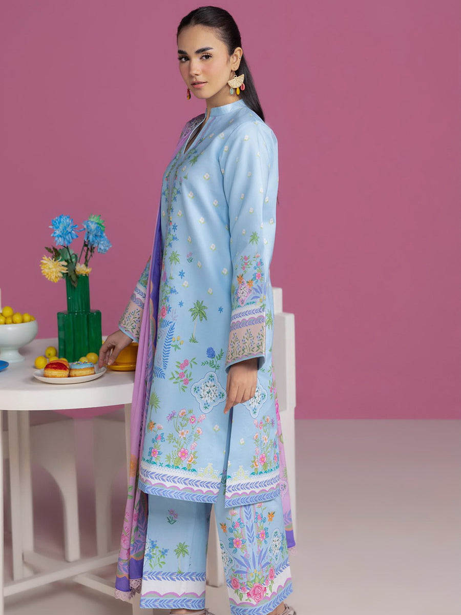 RajBari Amal Summer Prints Exclusive 3Pc Unstitched Lawn Suit D-12