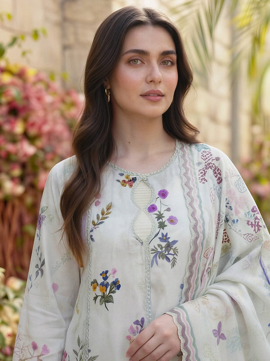 Zync by Florent Exclusive Prints Lawn Unstitched 3Pc Suit FEP-12