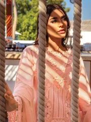 Rang Rasiya Premium Embroidered Lawn Unstitched 3Pc Suit D-08 BAREEHA