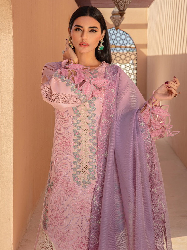 Rang Rasiya Premium Embroidered Lawn Unstitched 3Pc Suit D-12 AYLEEN