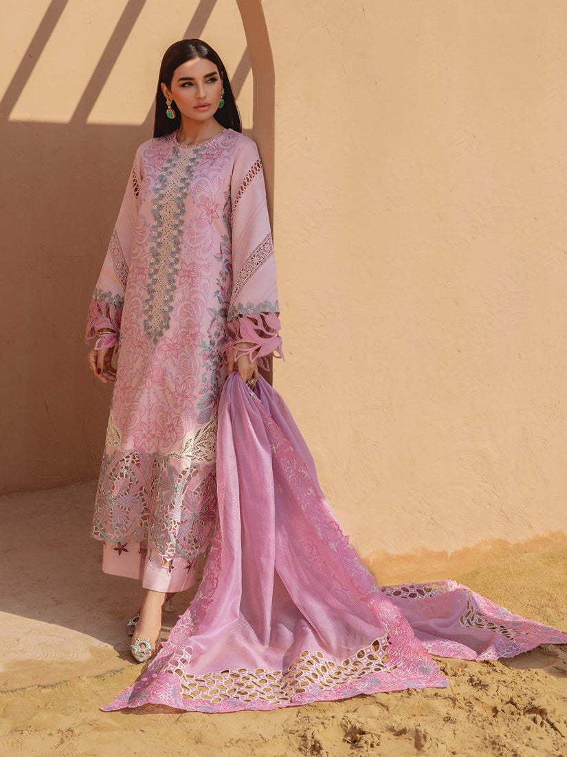 Rang Rasiya Premium Embroidered Lawn Unstitched 3Pc Suit D-12 AYLEEN