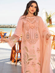 Rang Rasiya Premium Embroidered Lawn Unstitched 3Pc Suit D-08 BAREEHA