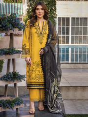Rang Rasiya Florence Embroidered Lawn Unstitched 3Pc Suit D-12 MIRHA