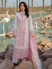 Rang Rasiya Premium Embroidered Lawn Unstitched 3Pc Suit D-12 HOORAIN