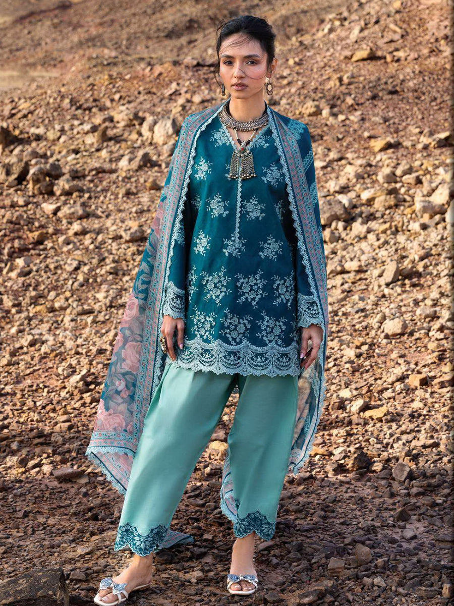 Zainab Chottani Embroidered Lawn Unstitched 3Pc Suit D-12 Nissa