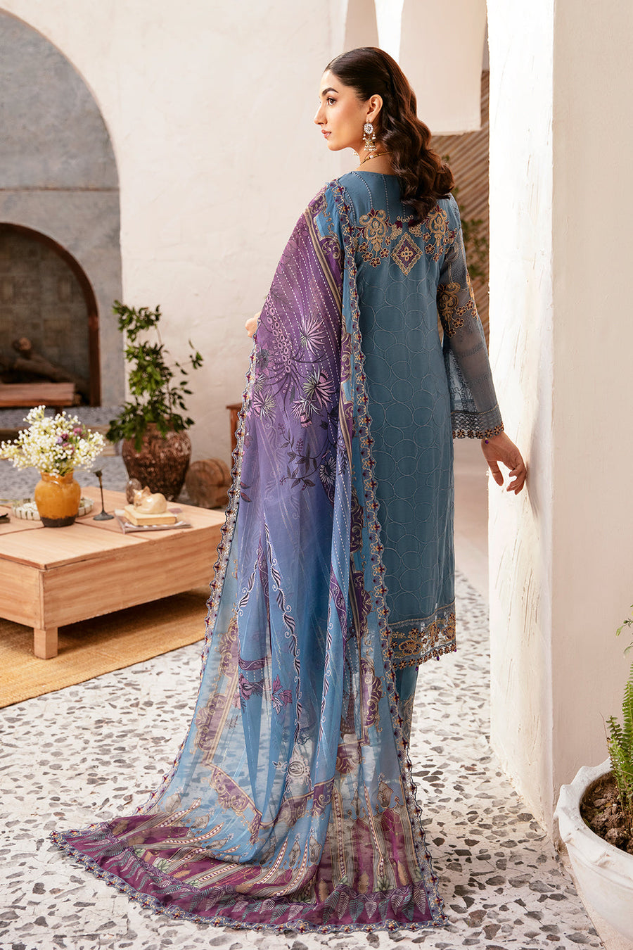 Ramsha Rangoon Vol-12 Luxury Chiffon Unstitched 3Pc Suit D-1202