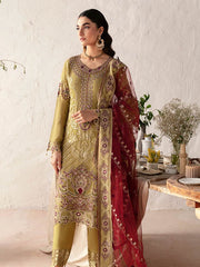 Ramsha Rangoon Vol-12 Luxury Chiffon Unstitched 3Pc Suit D-1203