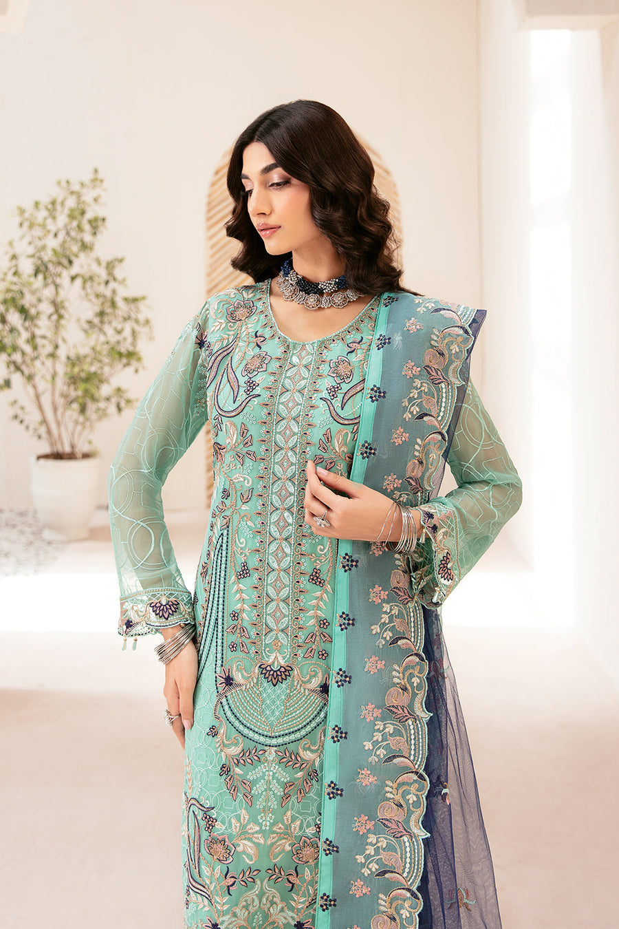 Ramsha Rangoon Vol-12 Luxury Chiffon Unstitched 3Pc Suit D-1207