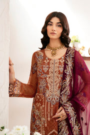 Ramsha Rangoon Vol-12 Luxury Chiffon Unstitched 3Pc Suit D-1209