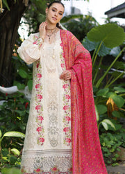 Noor by Saadia Asad Luxury Chikankari Lawn Unstitched 3Pc Suit D-12B