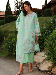Rang Rasiya Florence Embroidered Lawn Unstitched 3Pc Suit D-12 HANIYA