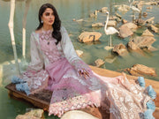 Rang Rasiya Premium Embroidered Lawn Unstitched 3Pc Suit D-12 HOORAIN