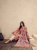 Zeenia Serene Printed Linen Unstitched 3Pc Suit D-12