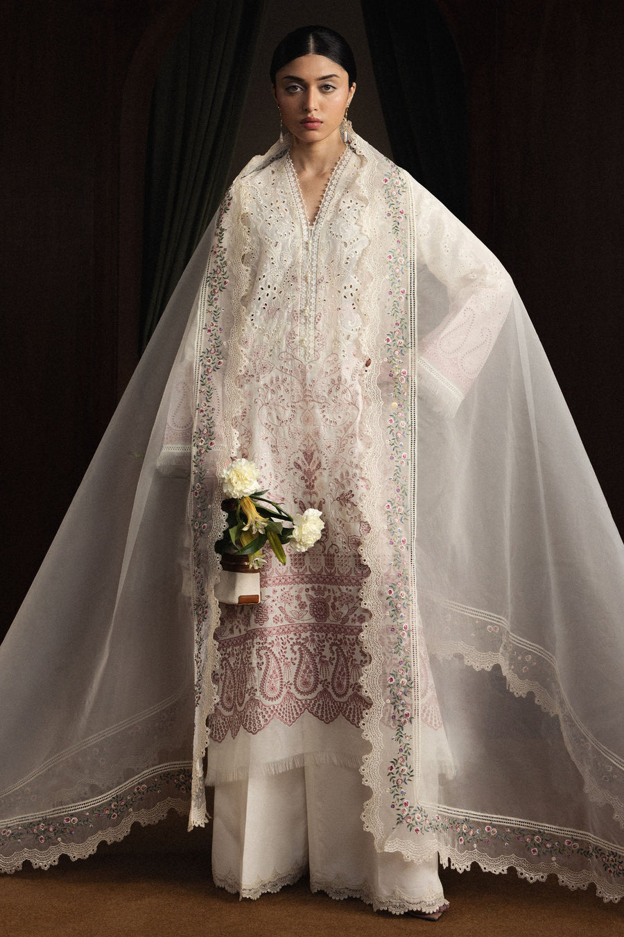 Zara Shahjahan Satori Stillness & Luxury Unstitched Lawn 3Pc Suit D-12 HOSHIMI