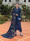 Maria.B Winter Luxe Embroidered Twill Linen Unstitched 3Pc Suit D-12