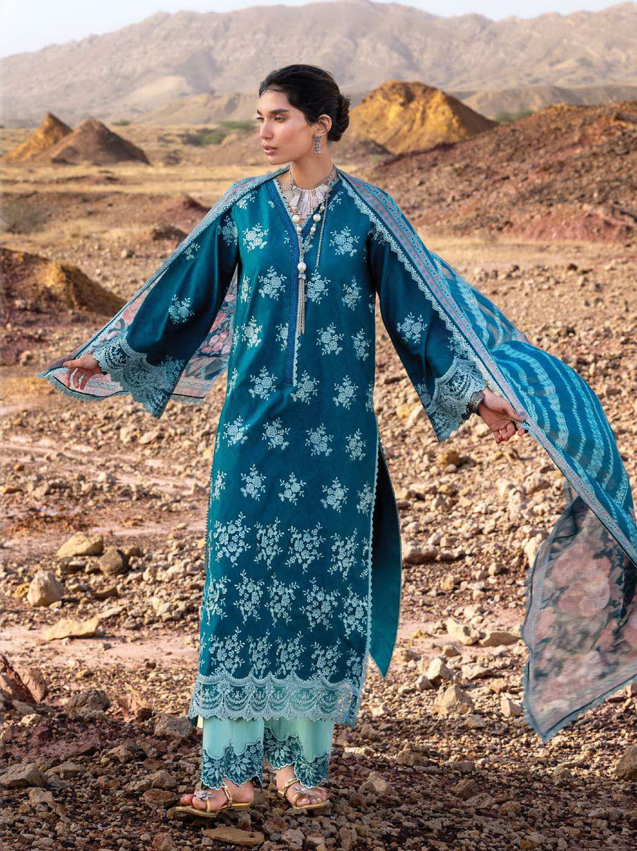 Zainab Chottani Embroidered Lawn Unstitched 3Pc Suit D-12 Nissa