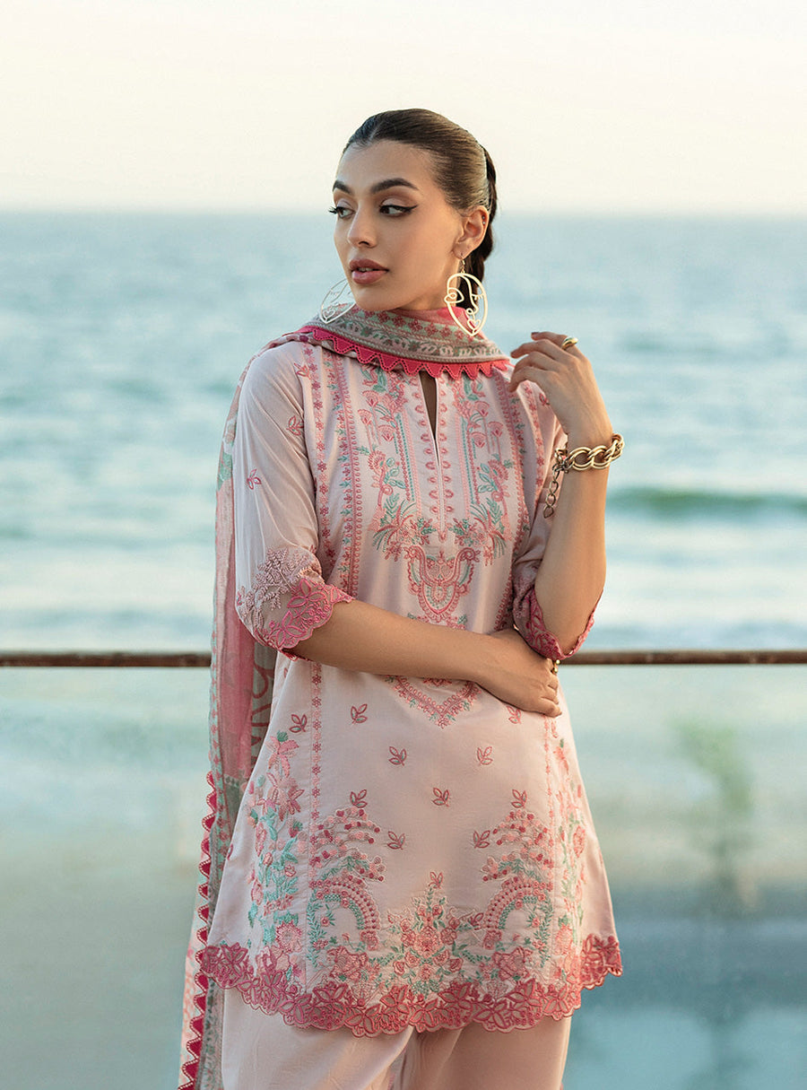Zainab Chottani Tahra Embroidered Lawn Unstitched 3Pc Suit D-13 KAIRA
