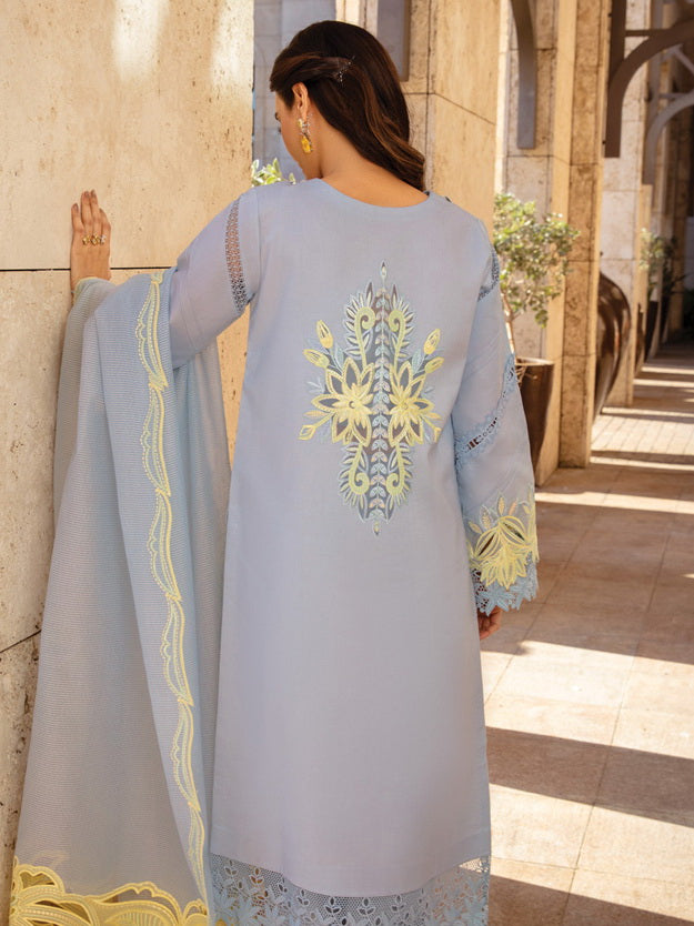 Rang Rasiya Premium Embroidered Lawn Unstitched 3Pc Suit D-04 ELNAZ