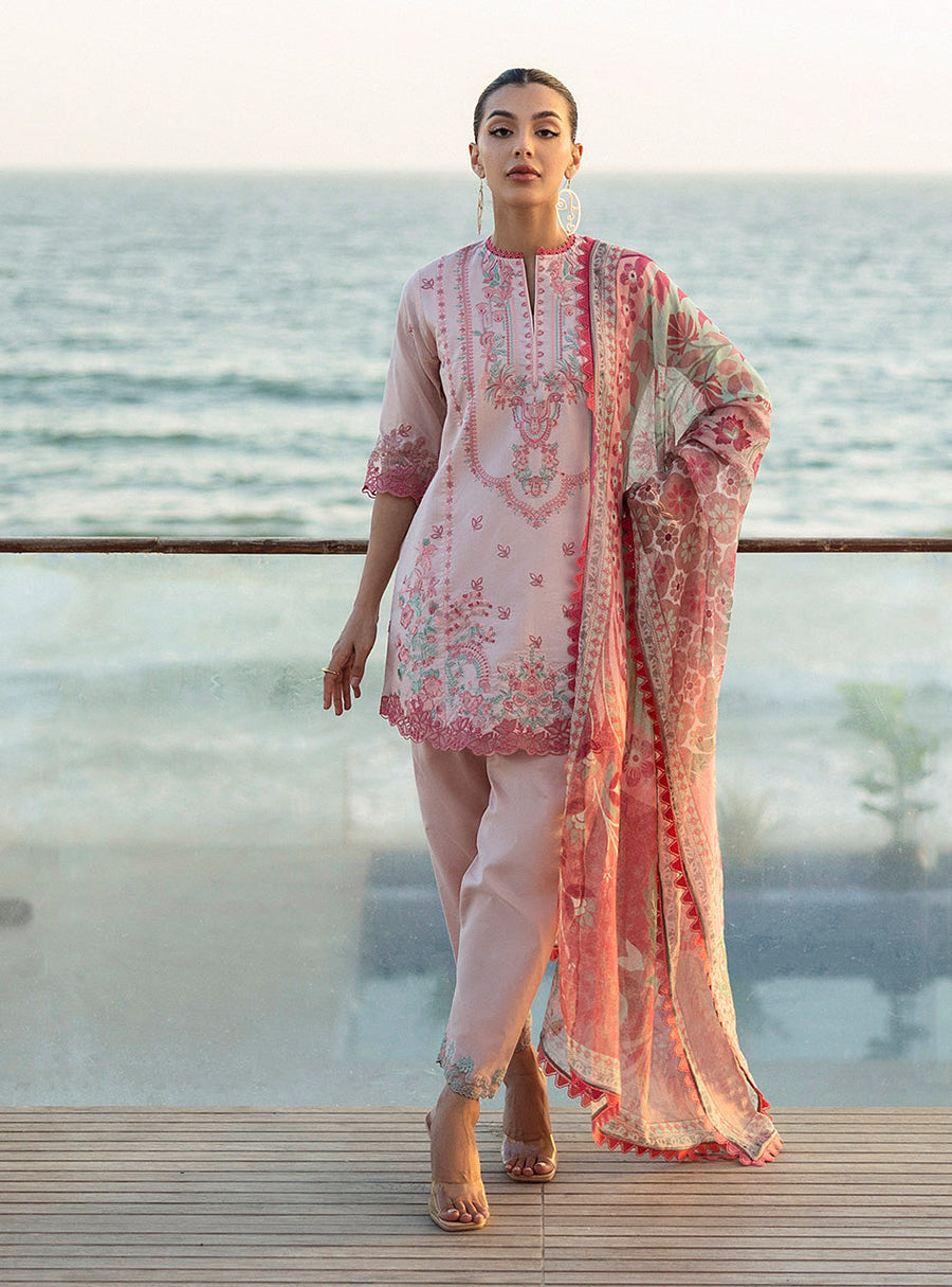 Zainab Chottani Tahra Embroidered Lawn Unstitched 3Pc Suit D-13 KAIRA