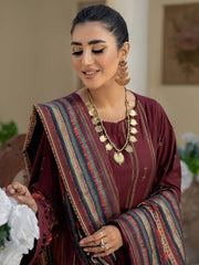 Waresha Kumash Luxury Embroidered Staple Unstitched 3Pc Suit D-13