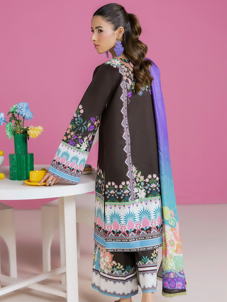 RajBari Amal Summer Prints Exclusive 3Pc Unstitched Lawn Suit D-13