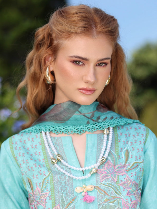 Rang Rasiya Lifestyle Embroidered Lawn Unstitched 3Pc Suit D-13 Aster