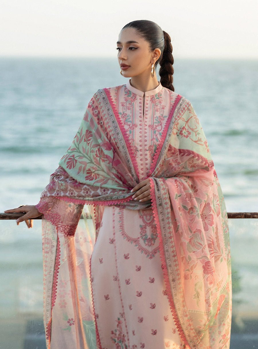 Zainab Chottani Tahra Embroidered Lawn Unstitched 3Pc Suit D-13 KAIRA