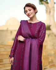 Rang Rasiya Carnation Embroidered Linen Unstitched 3Pc Suit D-12 Frappe