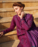 Rang Rasiya Carnation Embroidered Linen Unstitched 3Pc Suit D-12 Frappe