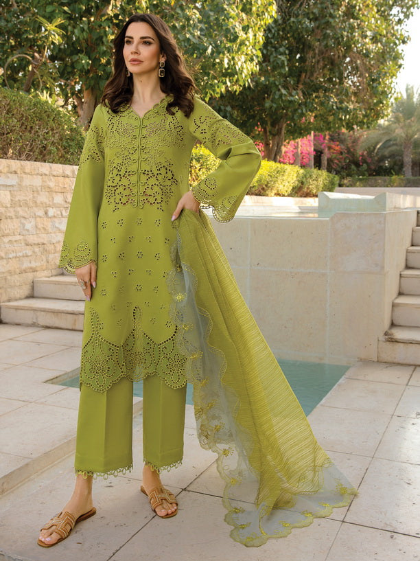 Rang Rasiya Carnation Embroidered Lawn Unstitched 3Pc Suit D-13 Freesia