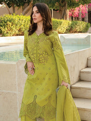 Rang Rasiya Carnation Embroidered Lawn Unstitched 3Pc Suit D-13 Freesia