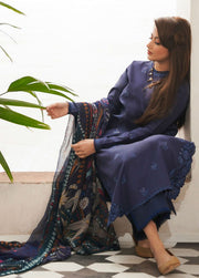 Seran Afsanah Embroidered Lawn Unstitched 3Pc Suit D-13 MIHRIMAH