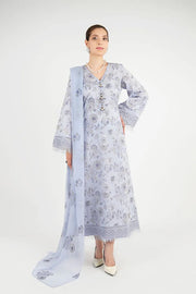 Chikankari Exclusive Embroidered Lawn Unstitched 3Pc CH26-V1-D113