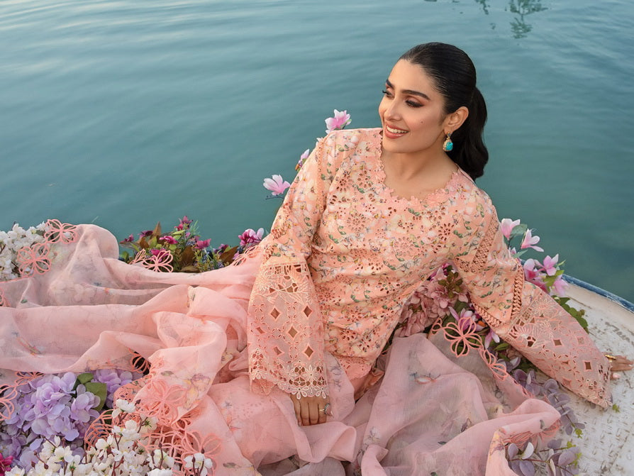 Rang Rasiya Premium Embroidered Lawn Unstitched 3Pc Suit D-13 MAHI