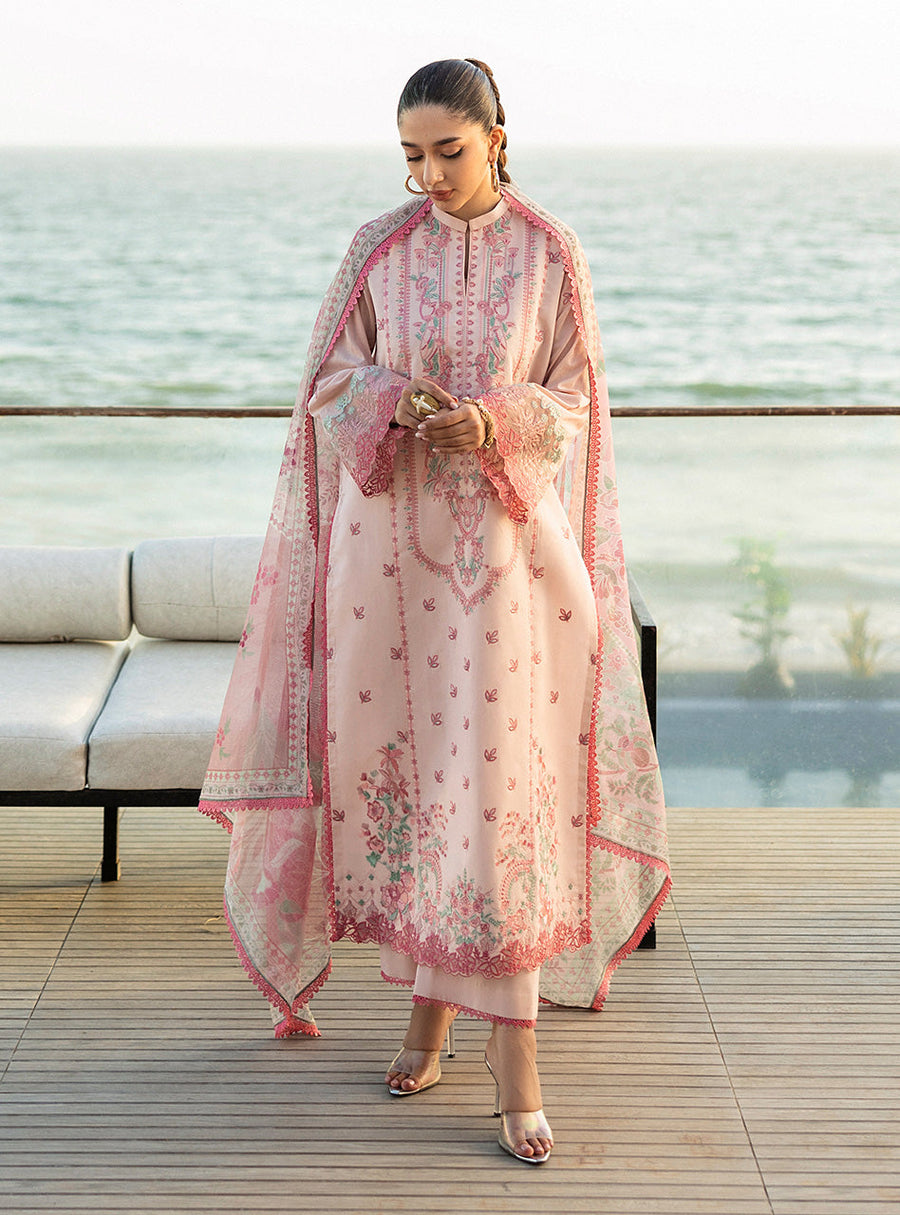 Zainab Chottani Tahra Embroidered Lawn Unstitched 3Pc Suit D-13 KAIRA
