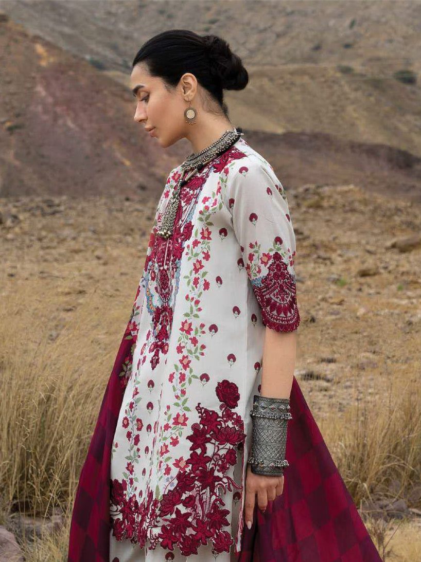 Zainab Chottani Embroidered Lawn Unstitched 3Pc Suit D-14 Rivya
