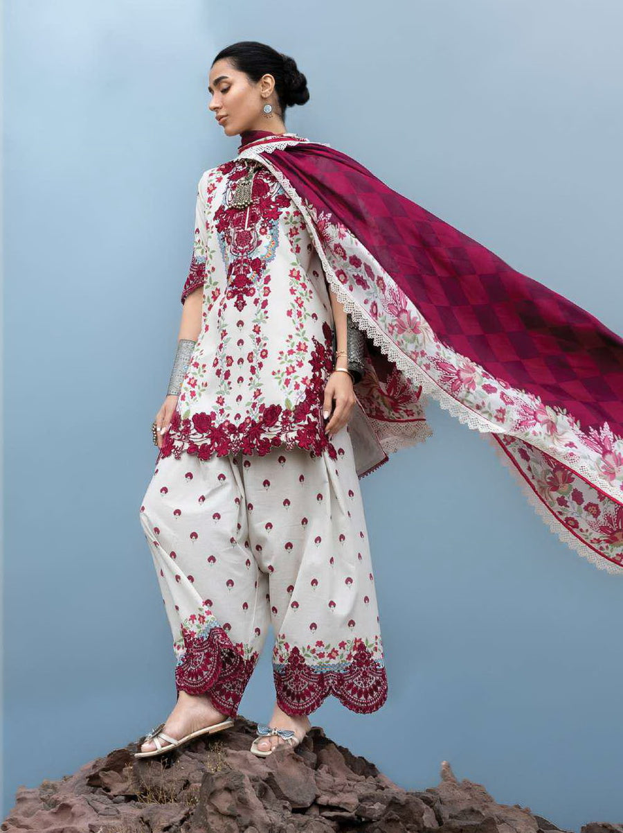 Zainab Chottani Embroidered Lawn Unstitched 3Pc Suit D-14 Rivya