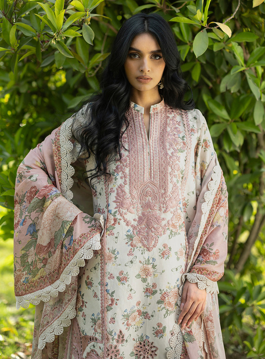 Zainab Chottani Luxe Lawn Unstitched Embroidered 3Pc Suit D-14 Ilsa