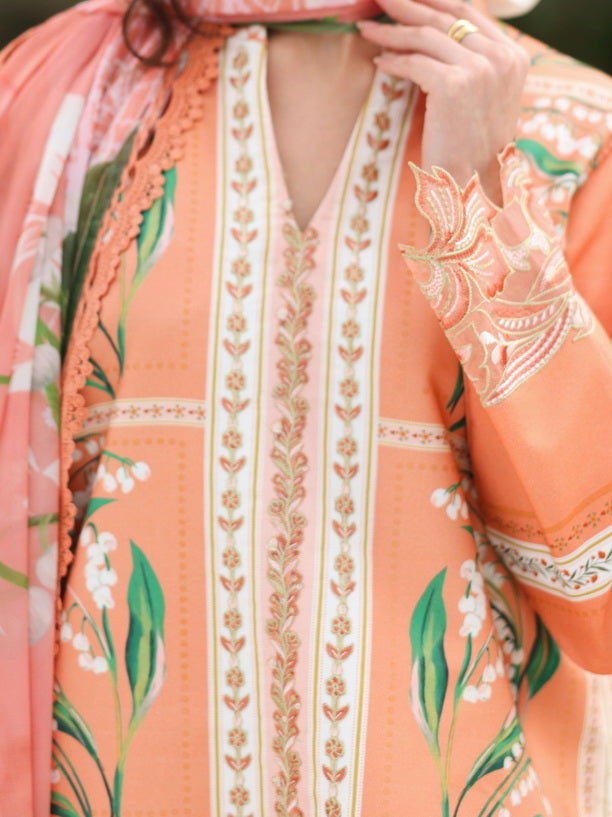 Rang Rasiya Lifestyle Embroidered Lawn Unstitched 3Pc Suit D-14 Mellow