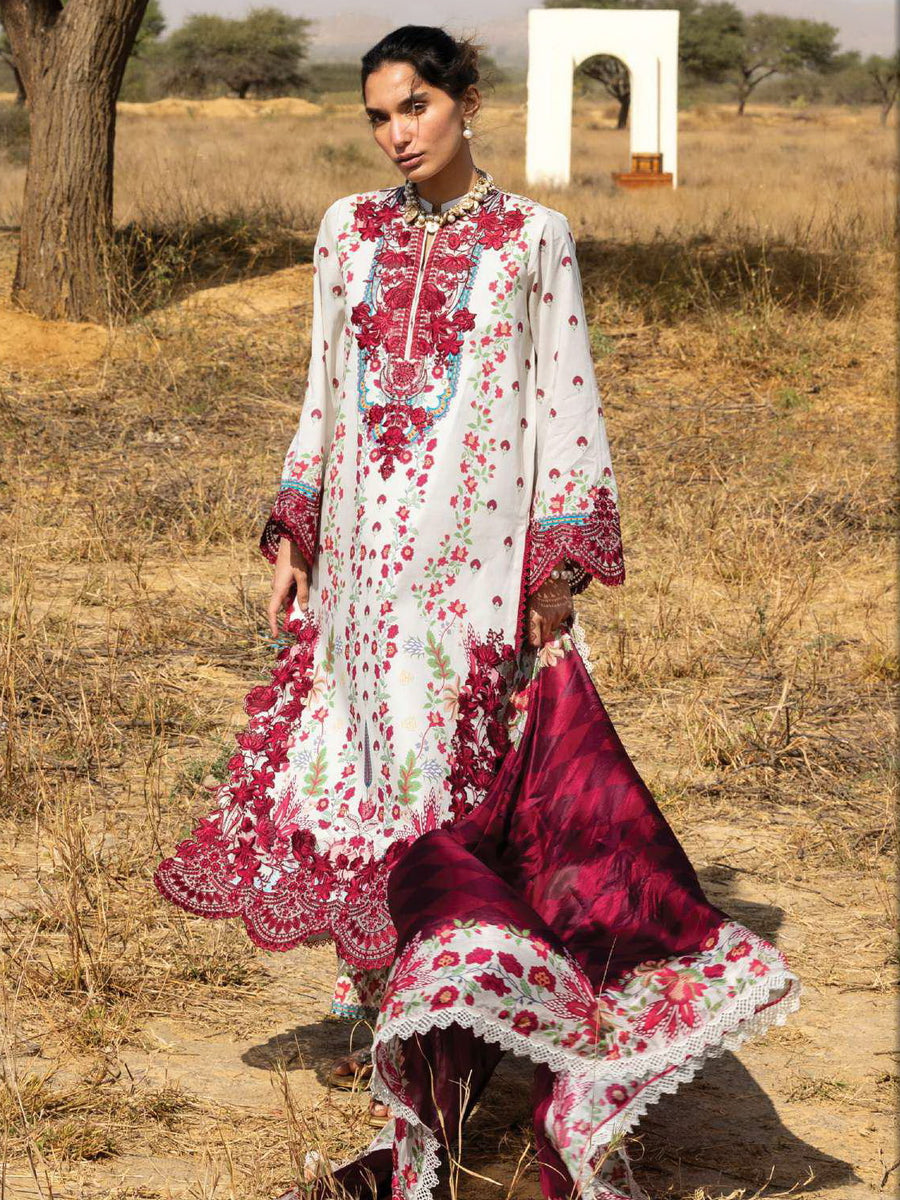 Zainab Chottani Embroidered Lawn Unstitched 3Pc Suit D-14 Rivya
