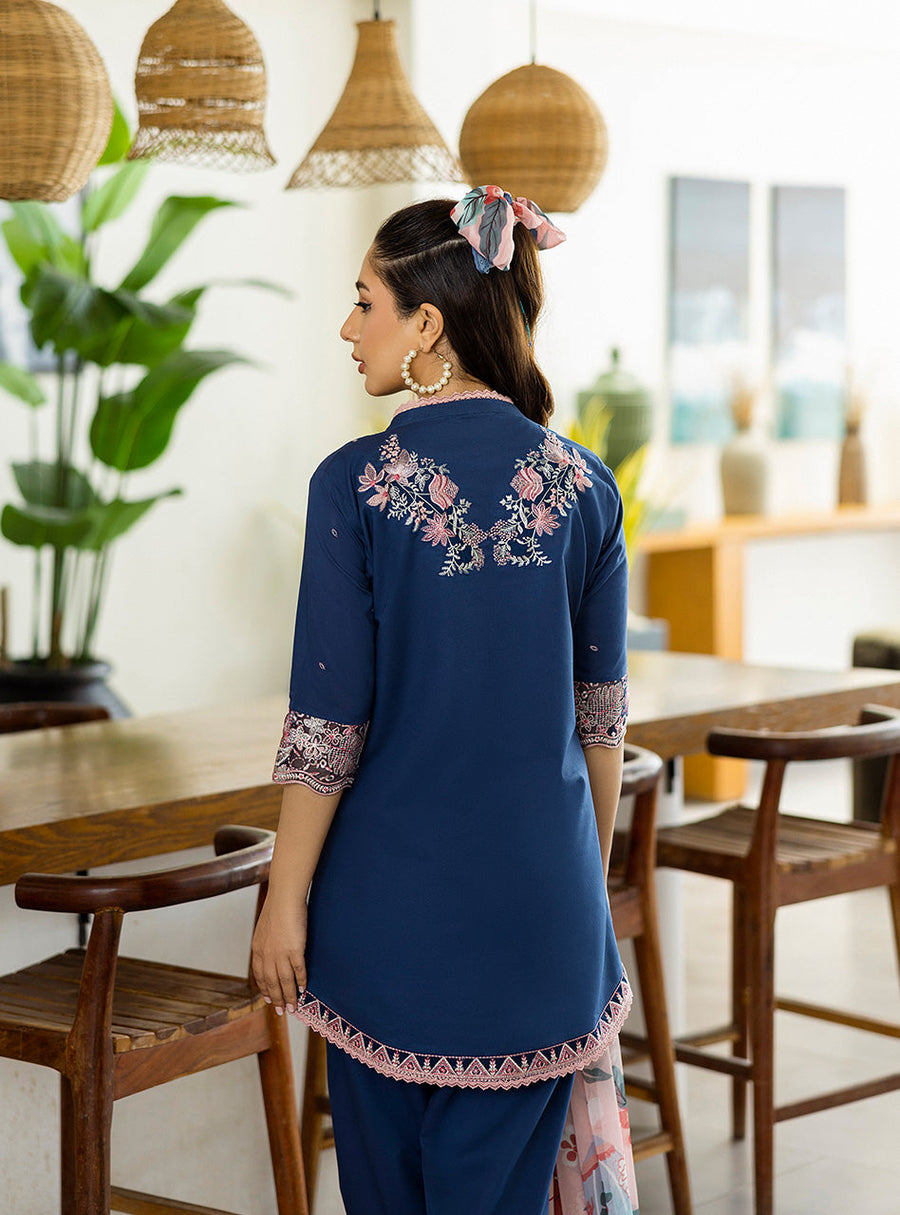 Zainab Chottani Tahra Embroidered Lawn Unstitched 3Pc Suit D-14 ELISA