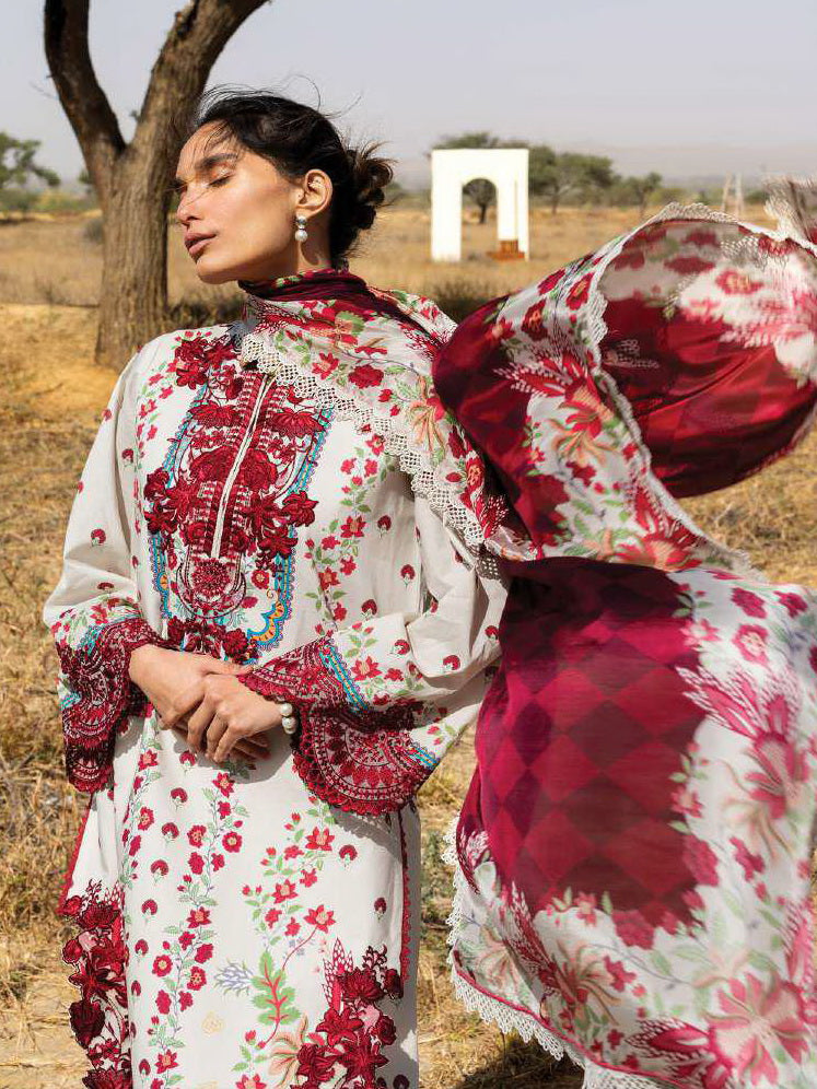 Zainab Chottani Embroidered Lawn Unstitched 3Pc Suit D-14 Rivya