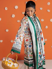 RajBari Amal Summer Prints Exclusive 3Pc Unstitched Lawn Suit D-14