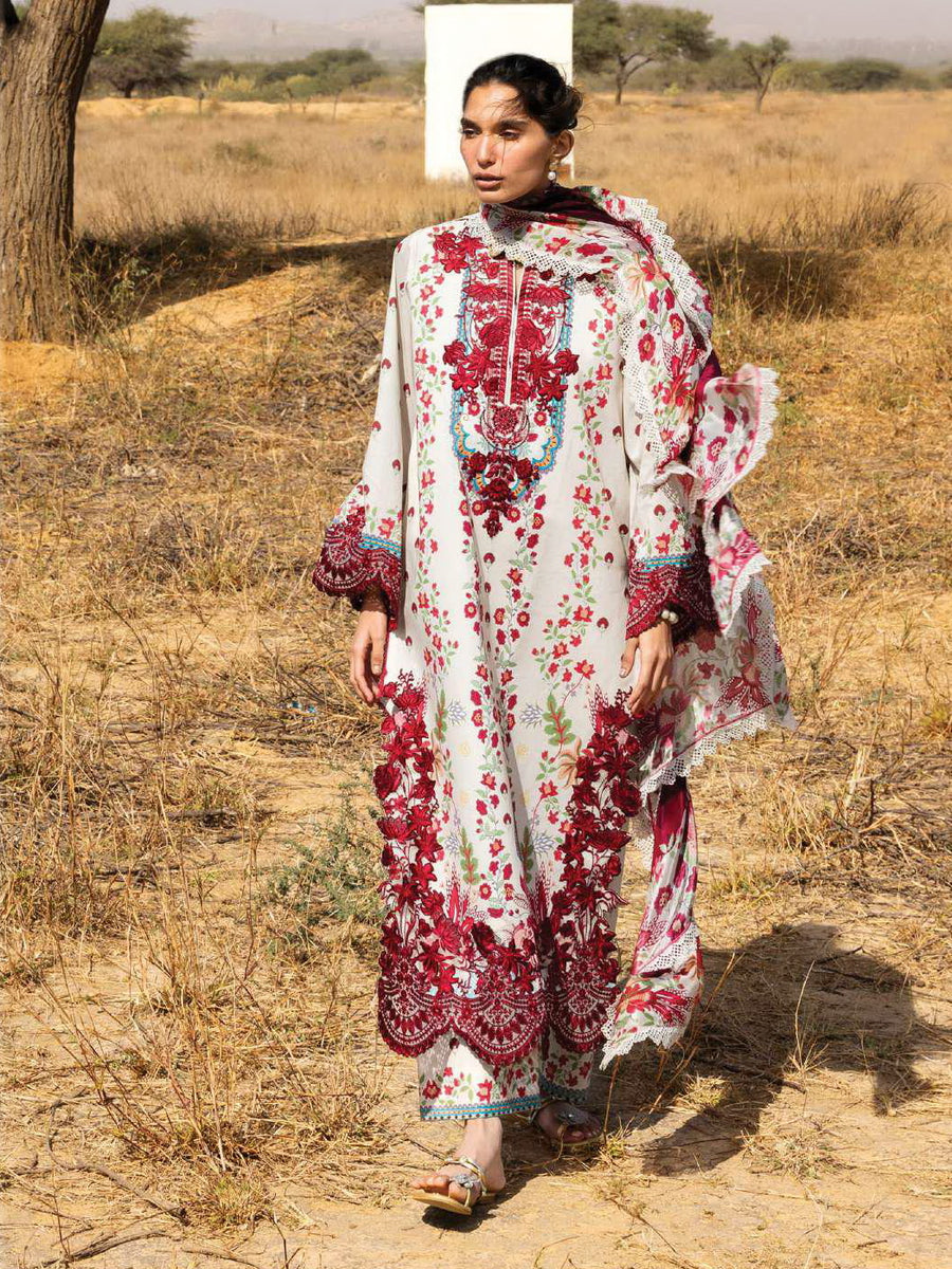 Zainab Chottani Embroidered Lawn Unstitched 3Pc Suit D-14 Rivya