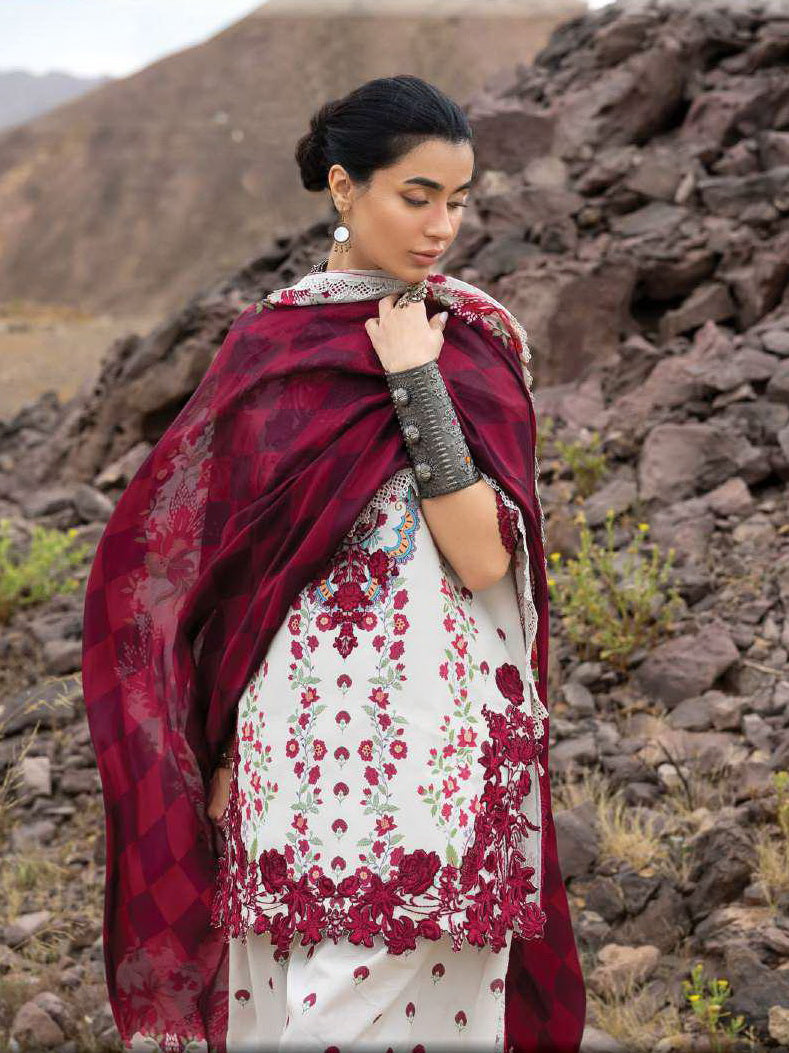 Zainab Chottani Embroidered Lawn Unstitched 3Pc Suit D-14 Rivya