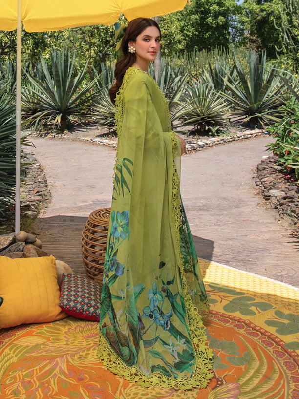 Rang Rasiya Carnation Embroidered Lawn Unstitched 3Pc Suit D-14 Liana