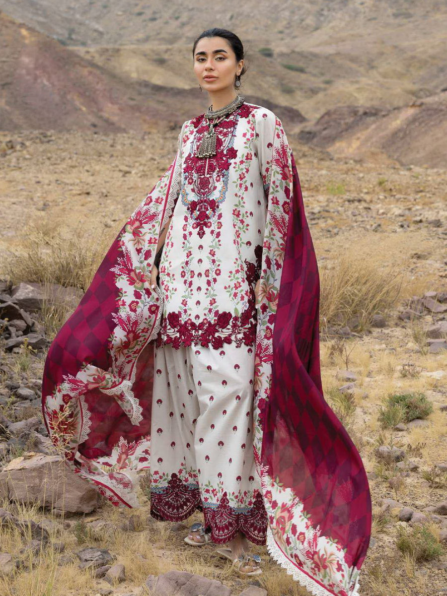 Zainab Chottani Embroidered Lawn Unstitched 3Pc Suit D-14 Rivya