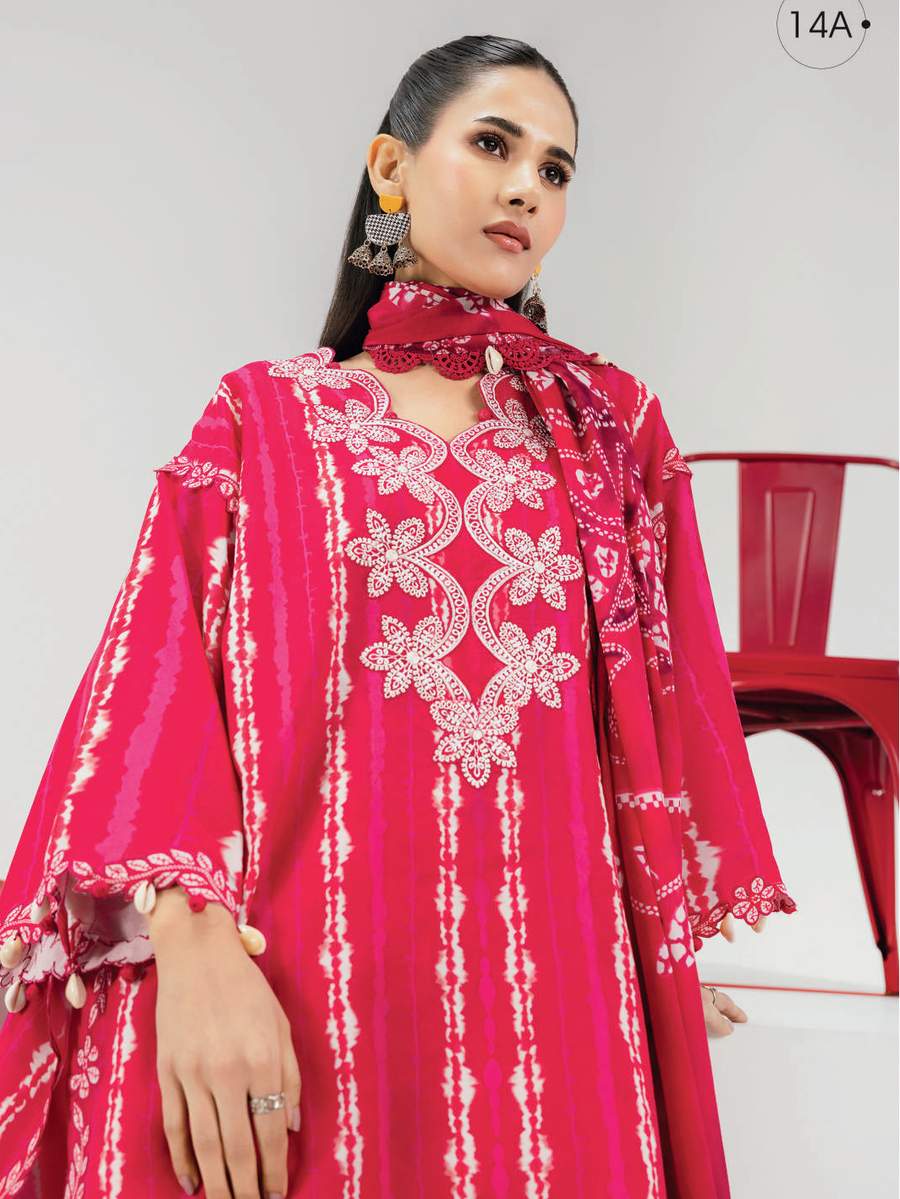 Maria.B M.Basics Embroidered Lawn Unstitched 3Pc Suit MB-CUSV13-14-A